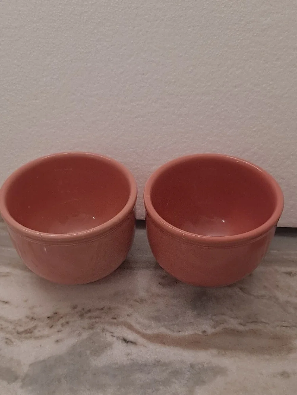 Homer Laughlin  FIESTA Coral Pink Dessert Plates and Bowls Set